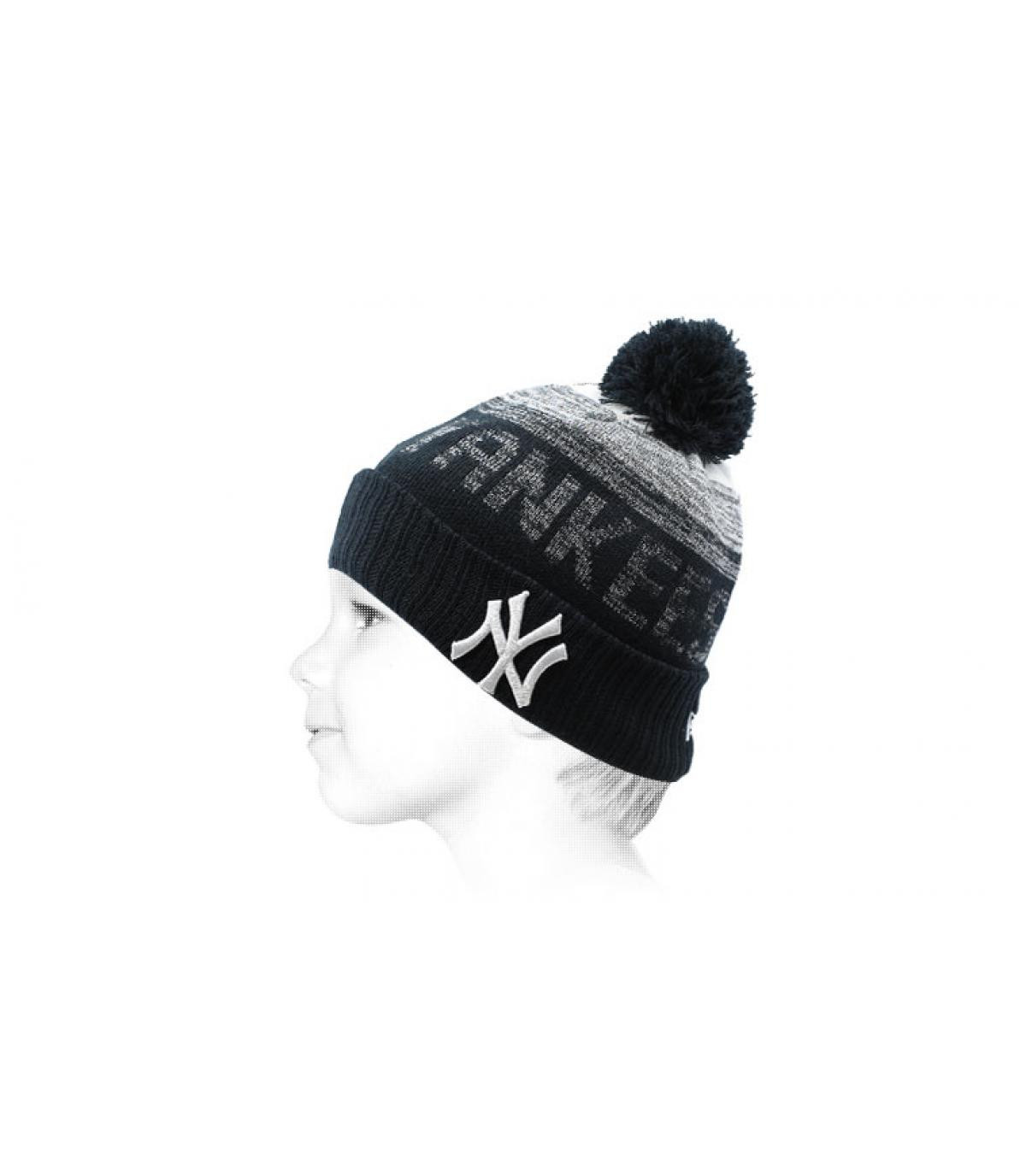 NY cappello bambino blu Kids MLB Sport Knit NY